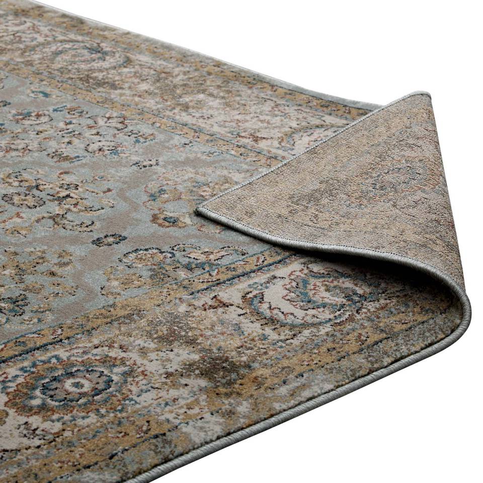 Modway Hisa Distressed Vintage Floral Lattice 5x8 Area Rug | Rugs | 
