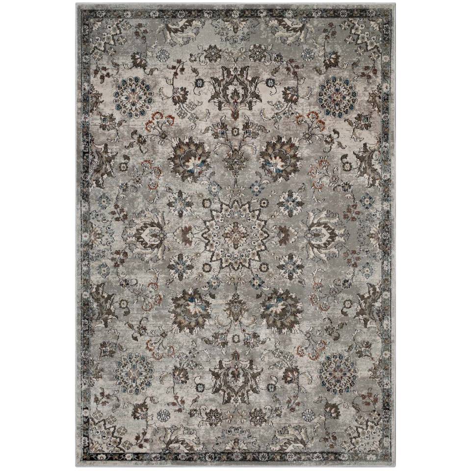Modway Hana Distressed Vintage Floral
Lattice 8x10 Area Rug | Rugs | 