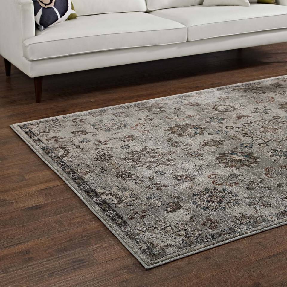Modway Hana Distressed Vintage Floral
Lattice 8x10 Area Rug | Rugs | 