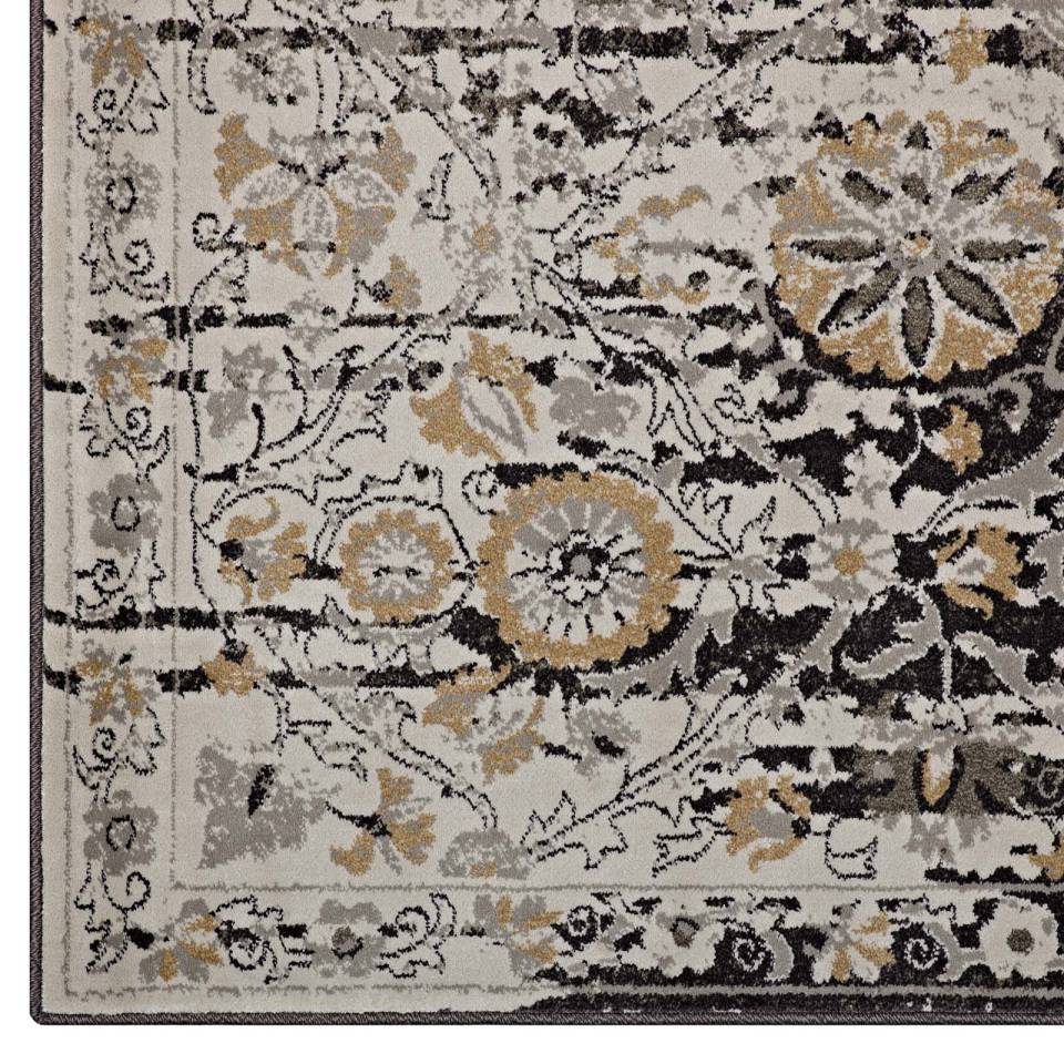 Modway Ganesa Distressed Diamond Floral
Lattice 8x10 Area Rug | Rugs | 
