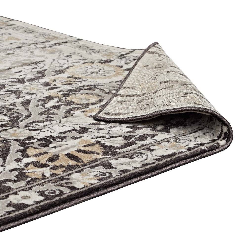 Modway Ganesa Distressed Diamond Floral
Lattice 8x10 Area Rug | Rugs | 