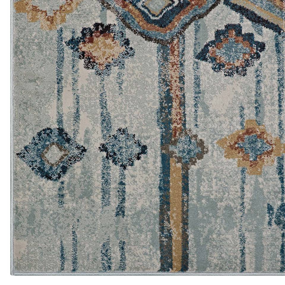 Modway Jenica Distressed Moroccan Tribal Abstract Diamond 8x10 Area Rug | Rugs | 