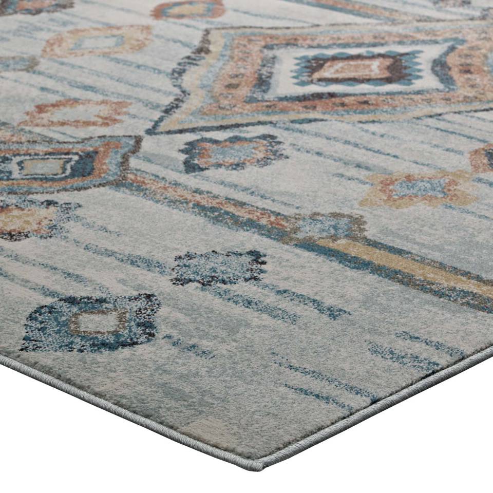 Modway Jenica Distressed Moroccan Tribal Abstract Diamond 8x10 Area Rug | Rugs | 