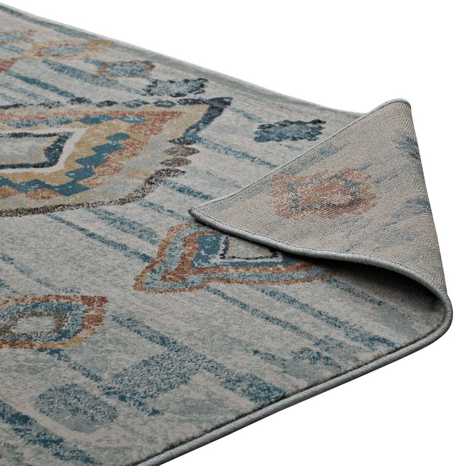 Modway Jenica Distressed Moroccan Tribal Abstract Diamond 8x10 Area Rug | Rugs | 