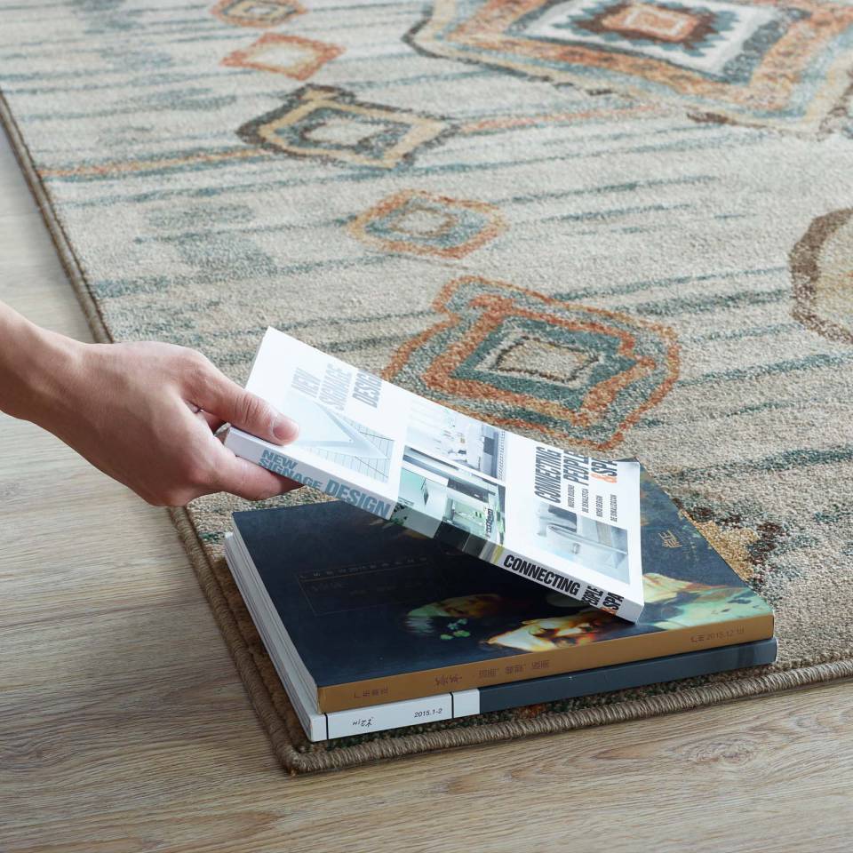 Modway Jenica Distressed Moroccan Tribal Abstract Diamond 8x10 Area Rug | Rugs | 