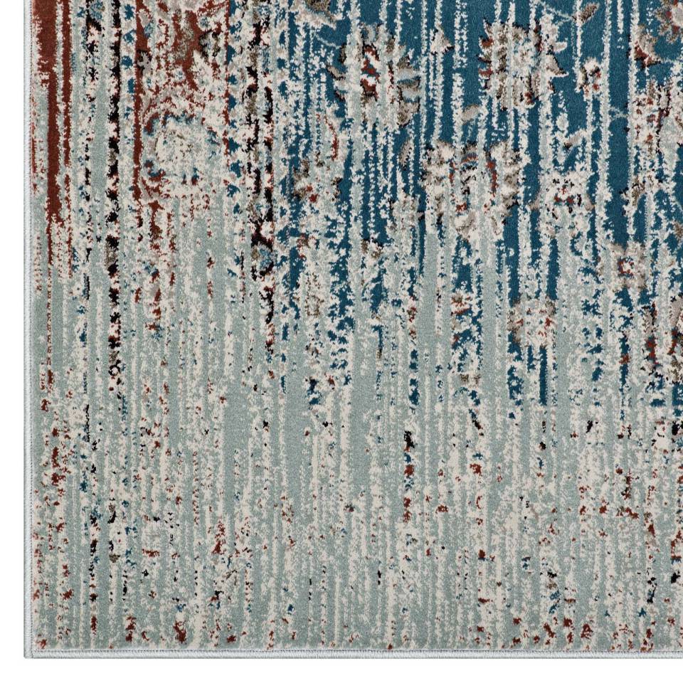 Modway Hesper  Distressed Contemporary Floral Lattice 8x10 Area Rug | Rugs | 