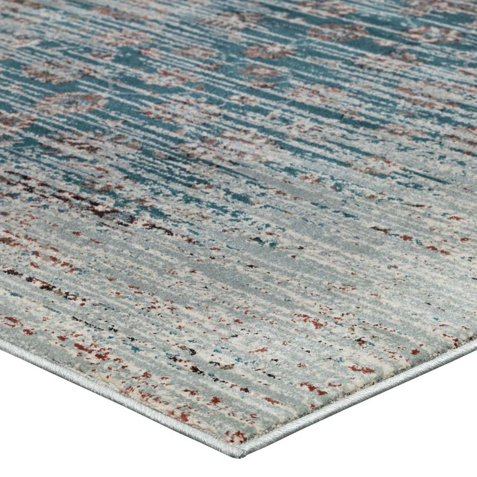 Modway Hesper  Distressed Contemporary Floral Lattice 8x10 Area Rug | Rugs | 
