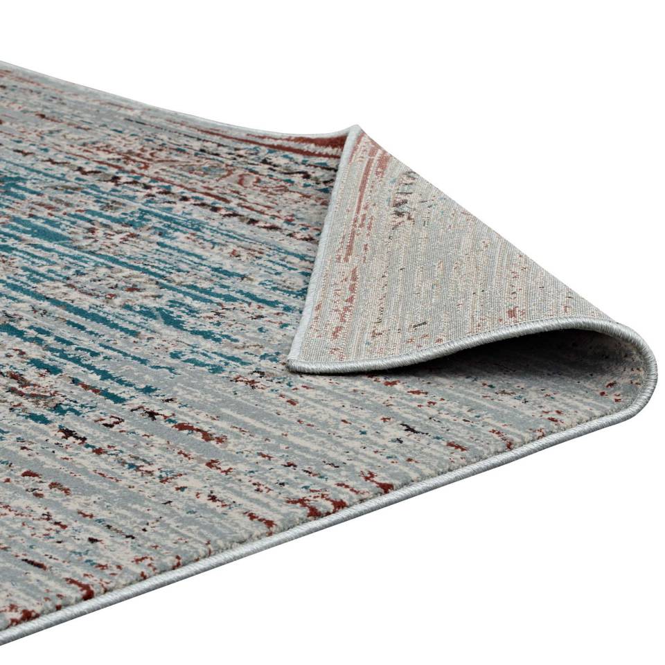 Modway Hesper  Distressed Contemporary Floral Lattice 8x10 Area Rug | Rugs | 