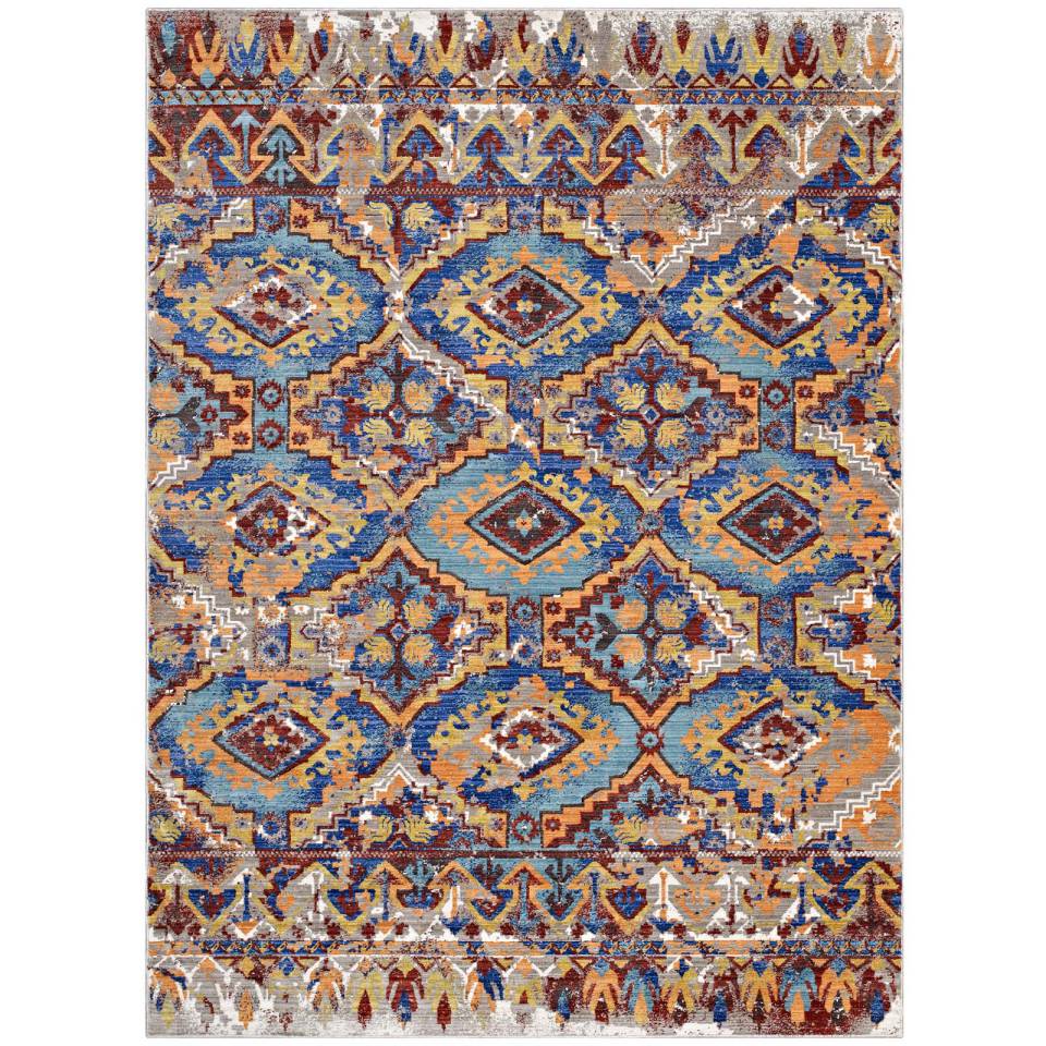 Modway Centehua Distressed Southwestern Aztec 8x10 Area Rug | Rugs | 