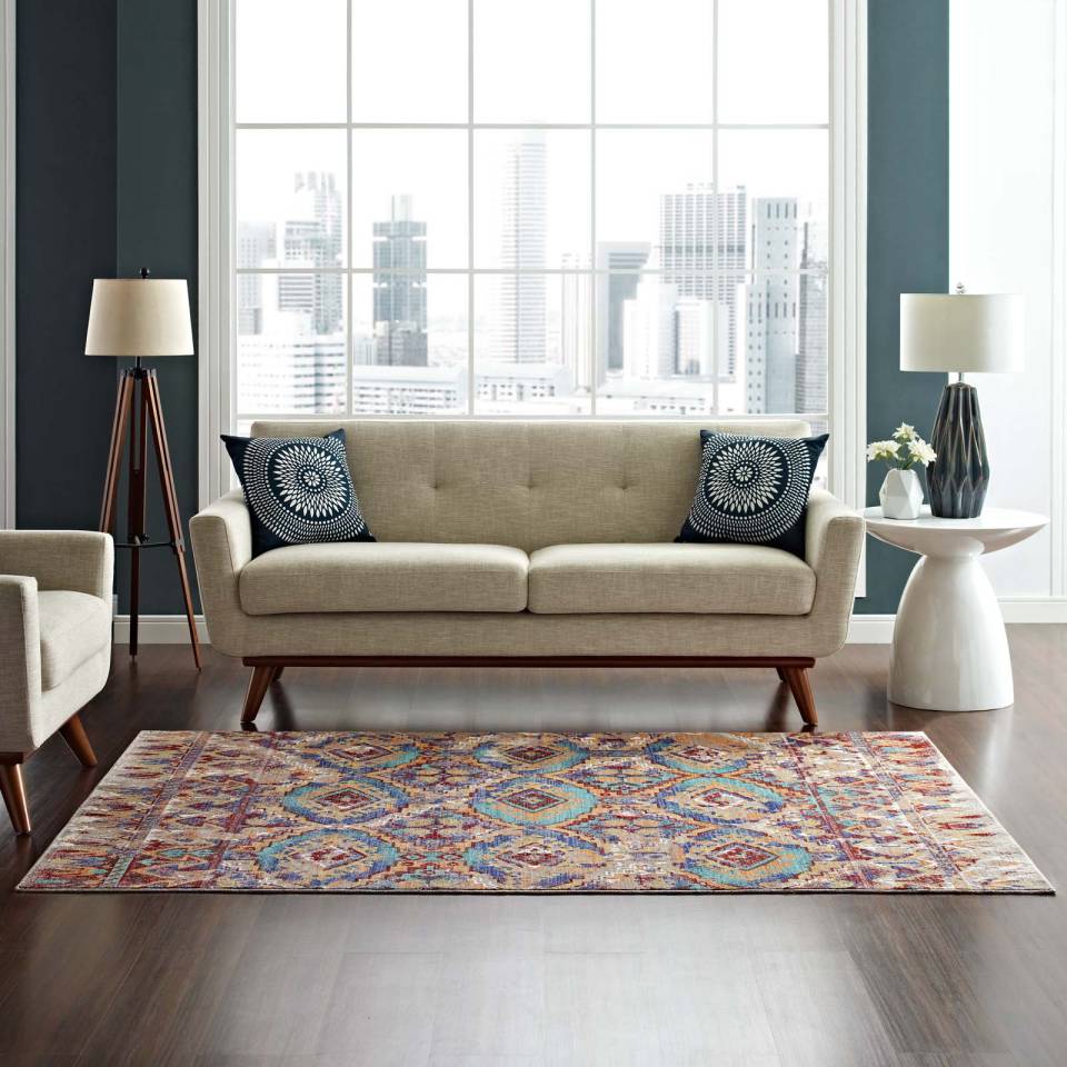 Modway Centehua Distressed Southwestern Aztec 8x10 Area Rug | Rugs | 