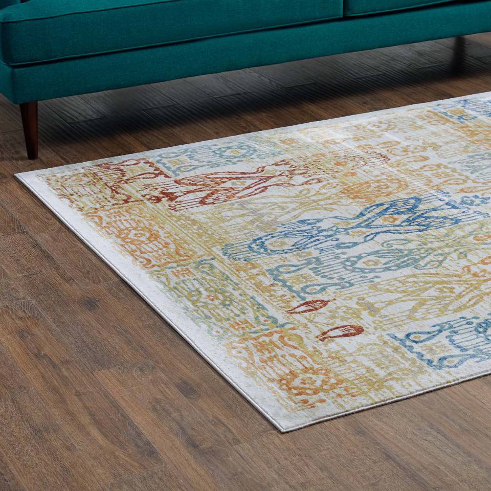 Modway Solimar Distressed Southwestern Aztec 8x10 Area Rug | Rugs | Modishstore-7