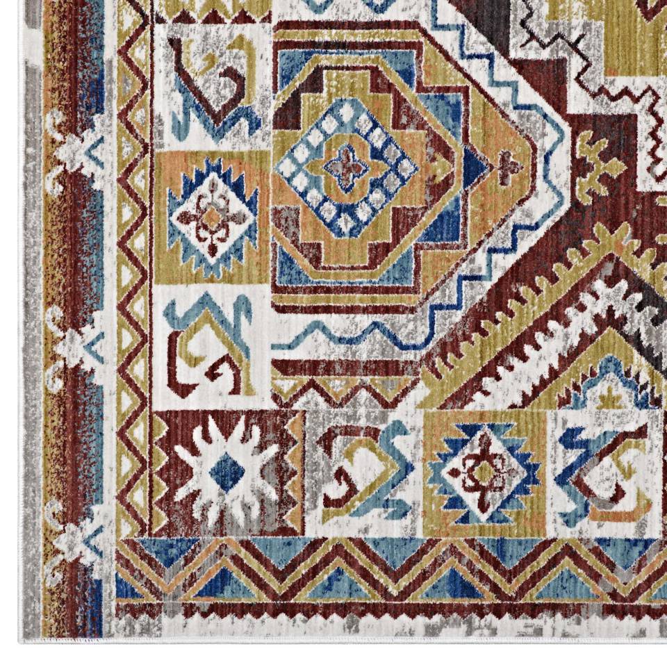 Modway Florita Distressed Southwestern Aztec 8x10 Area Rug | Rugs | 