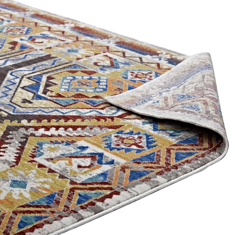 Modway Florita Distressed Southwestern Aztec 8x10 Area Rug | Rugs | 