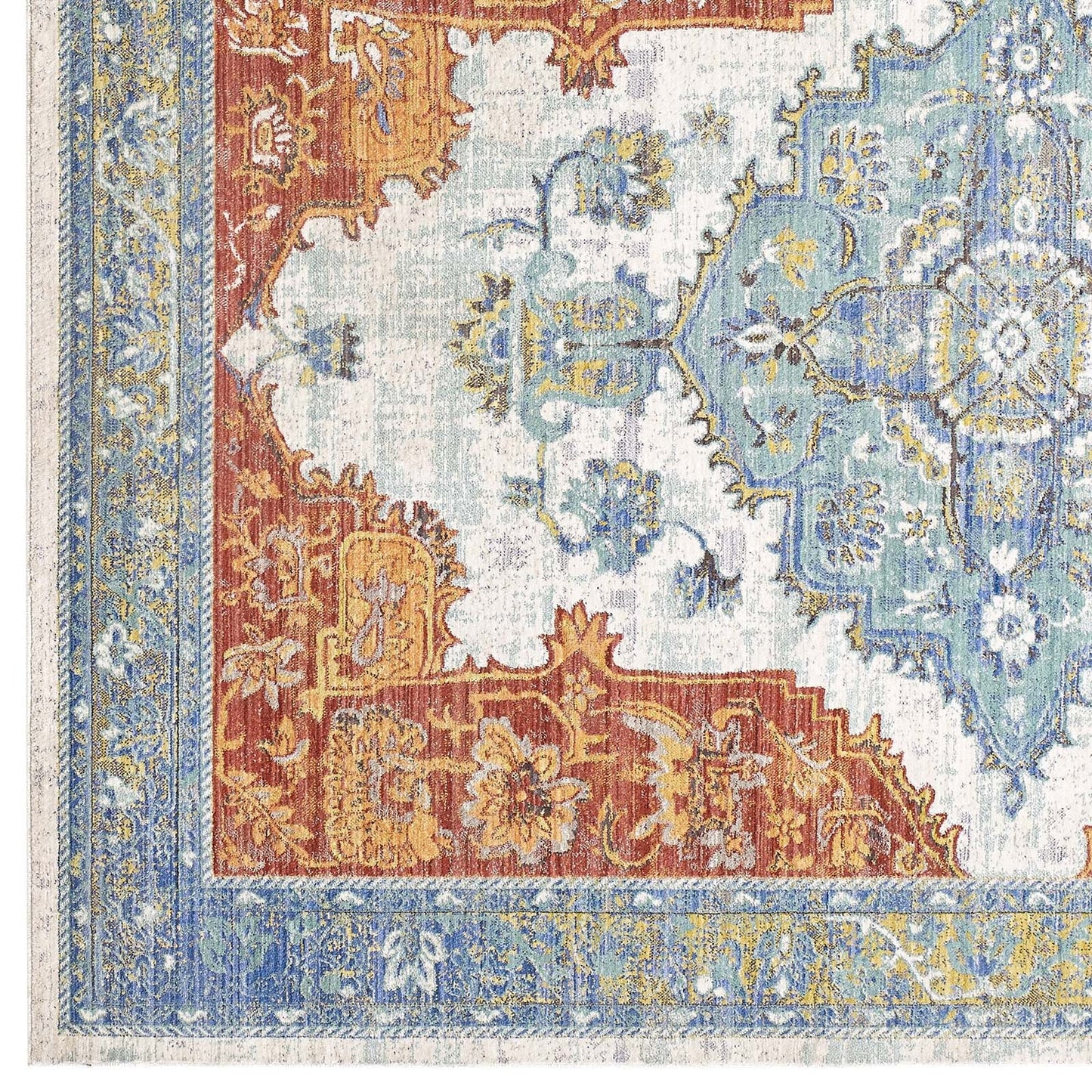 Modway Citlali Distressed Southwestern Aztec 5x8 Area Rug | Rugs | 