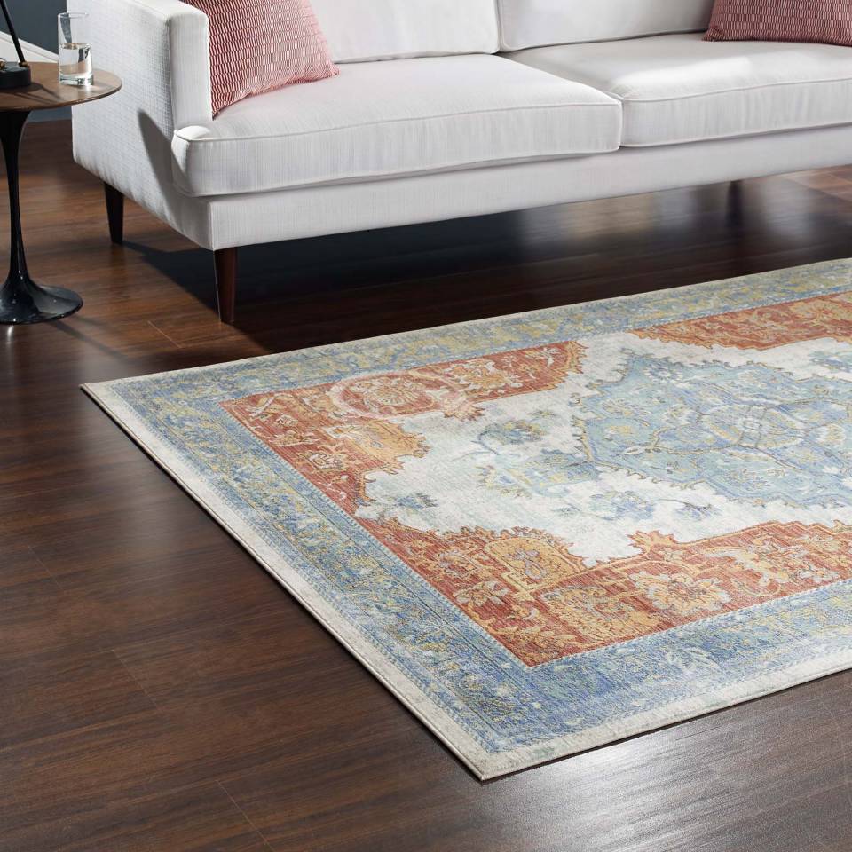 Modway Citlali Distressed Southwestern Aztec 8x10 Area Rug | Rugs | 