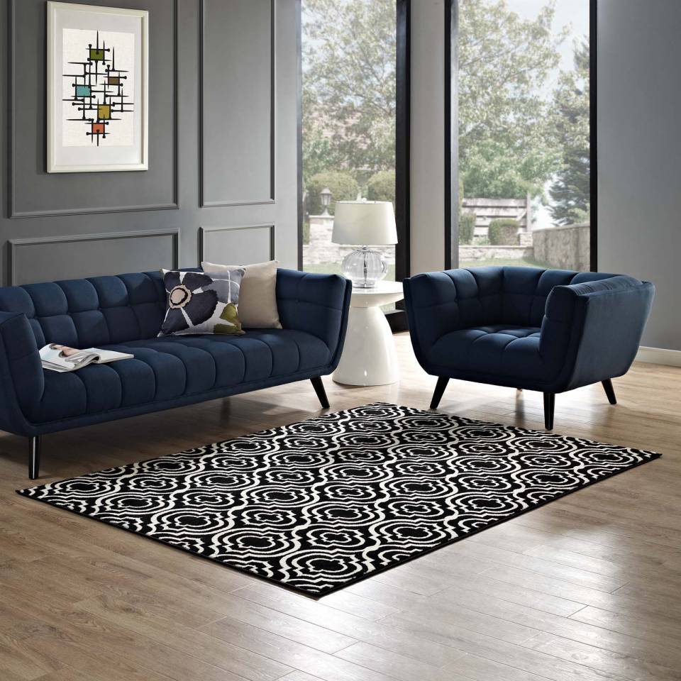 Modway Frame Transitional Moroccan Trellis 8x10 Area Rug | Rugs