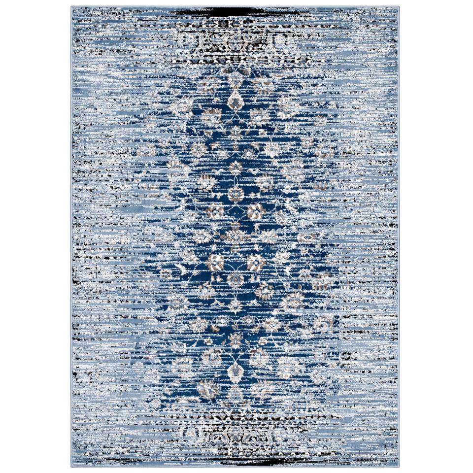 Modway Chiara Distressed Floral Lattice Contemporary 8x10 Area Rug | Rugs | 