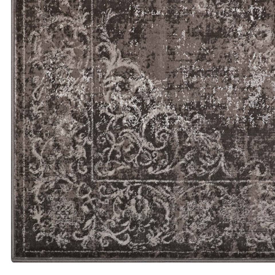 Modway Gamela Rustic Vintage Ornate Floral Medallion 8x10 Area Rug | Rugs | 