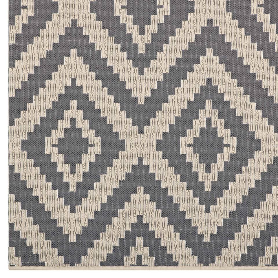 Modway Jagged Geometric Diamond Trellis 8x10 Indoor and Outdoor Area Rug | Rugs | 