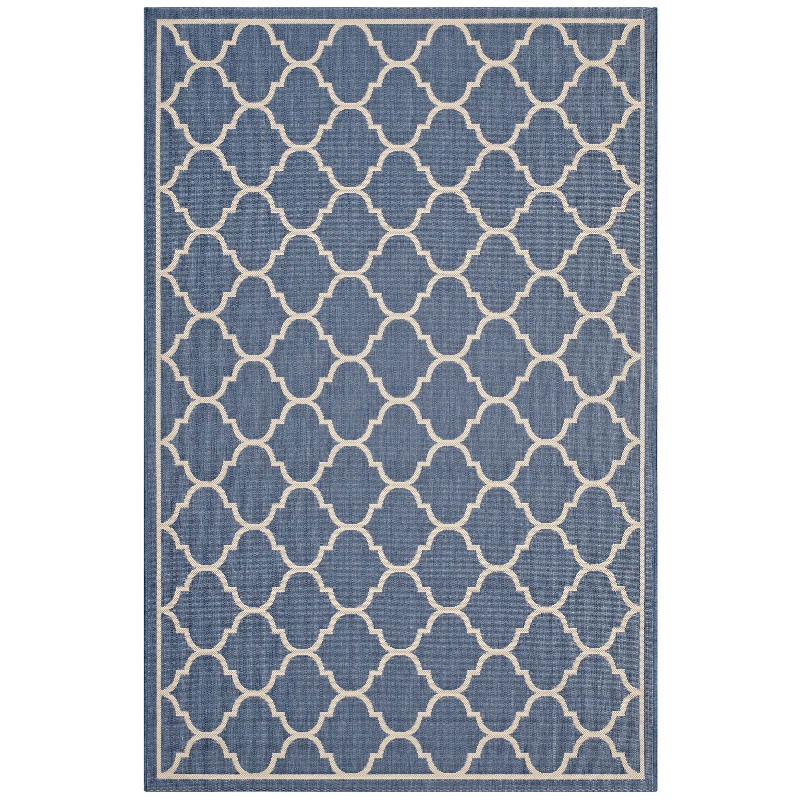 Avena Moroccan Quatrefoil Trellis 9x12 Indoor and Outdoor Area Rug By Modway | Rugs