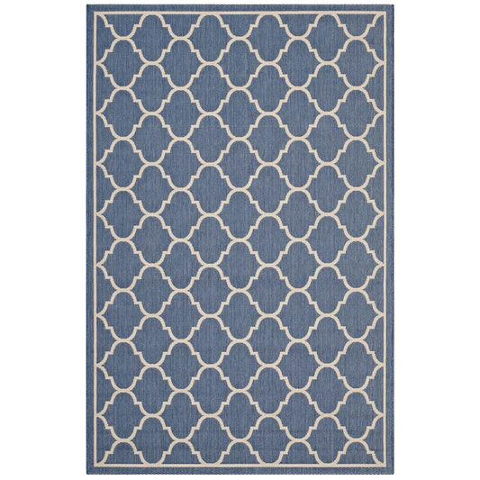 Avena Moroccan Quatrefoil Trellis 9x12 Indoor and Outdoor Area Rug By Modway | Rugs