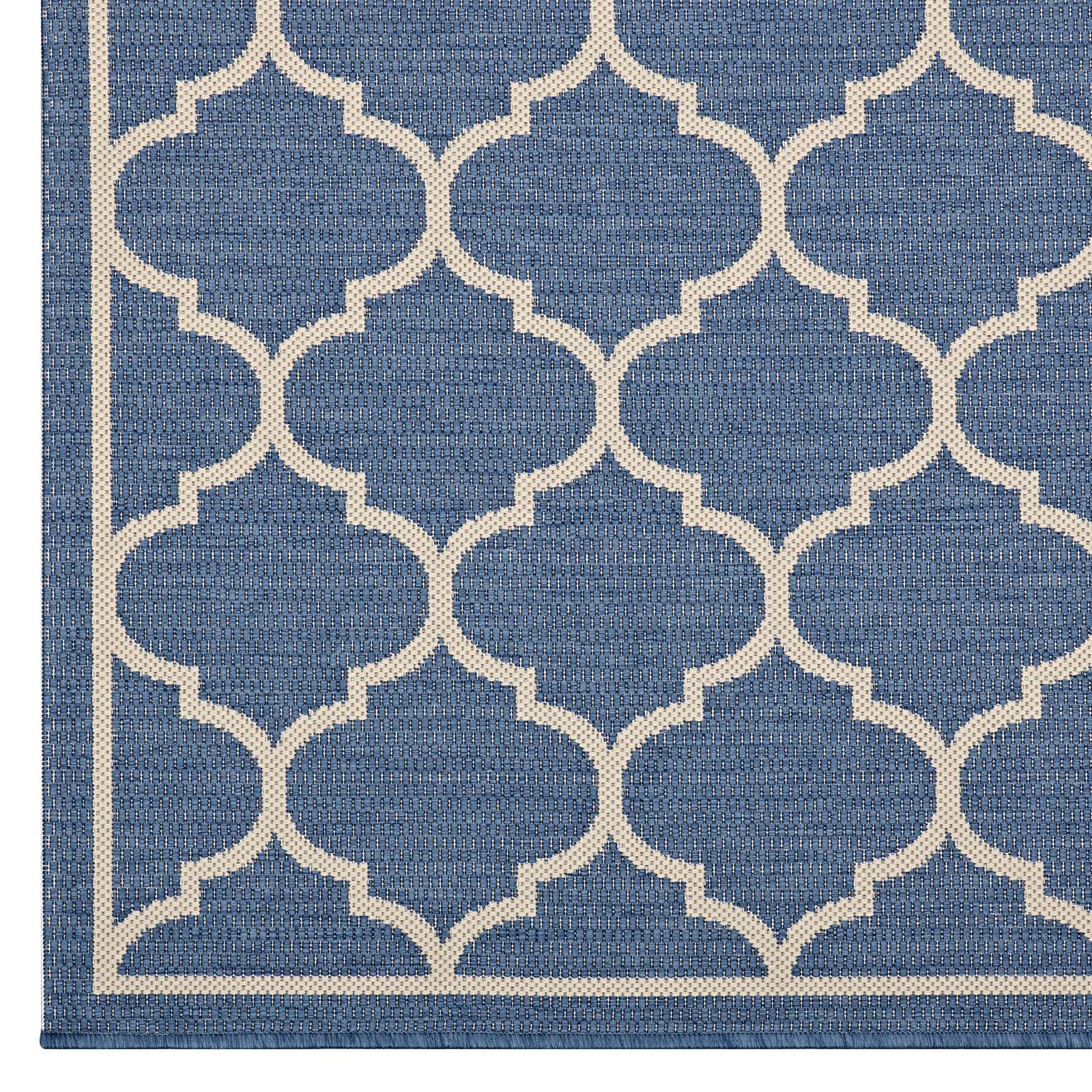 Avena Moroccan Quatrefoil Trellis 9x12 Indoor and Outdoor Area Rug By Modway | Rugs | 