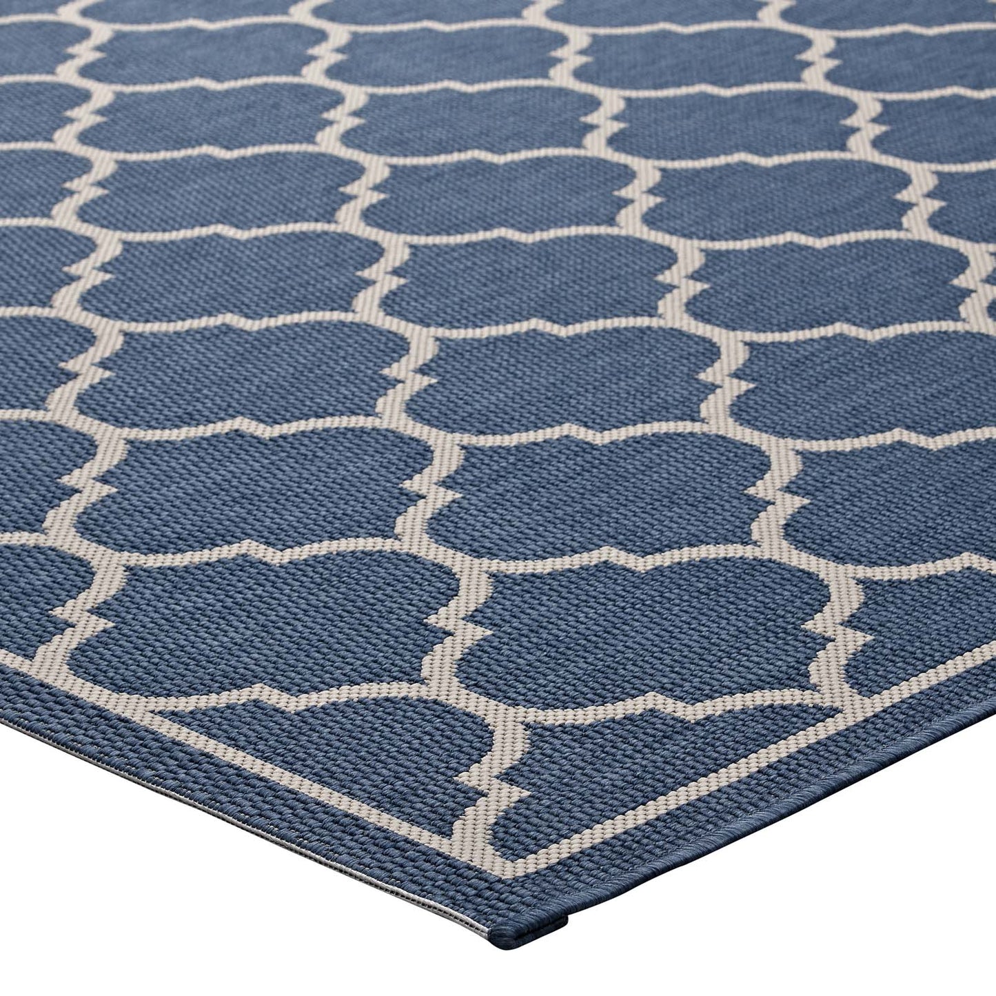 Avena Moroccan Quatrefoil Trellis 9x12 Indoor and Outdoor Area Rug By Modway | Rugs | 