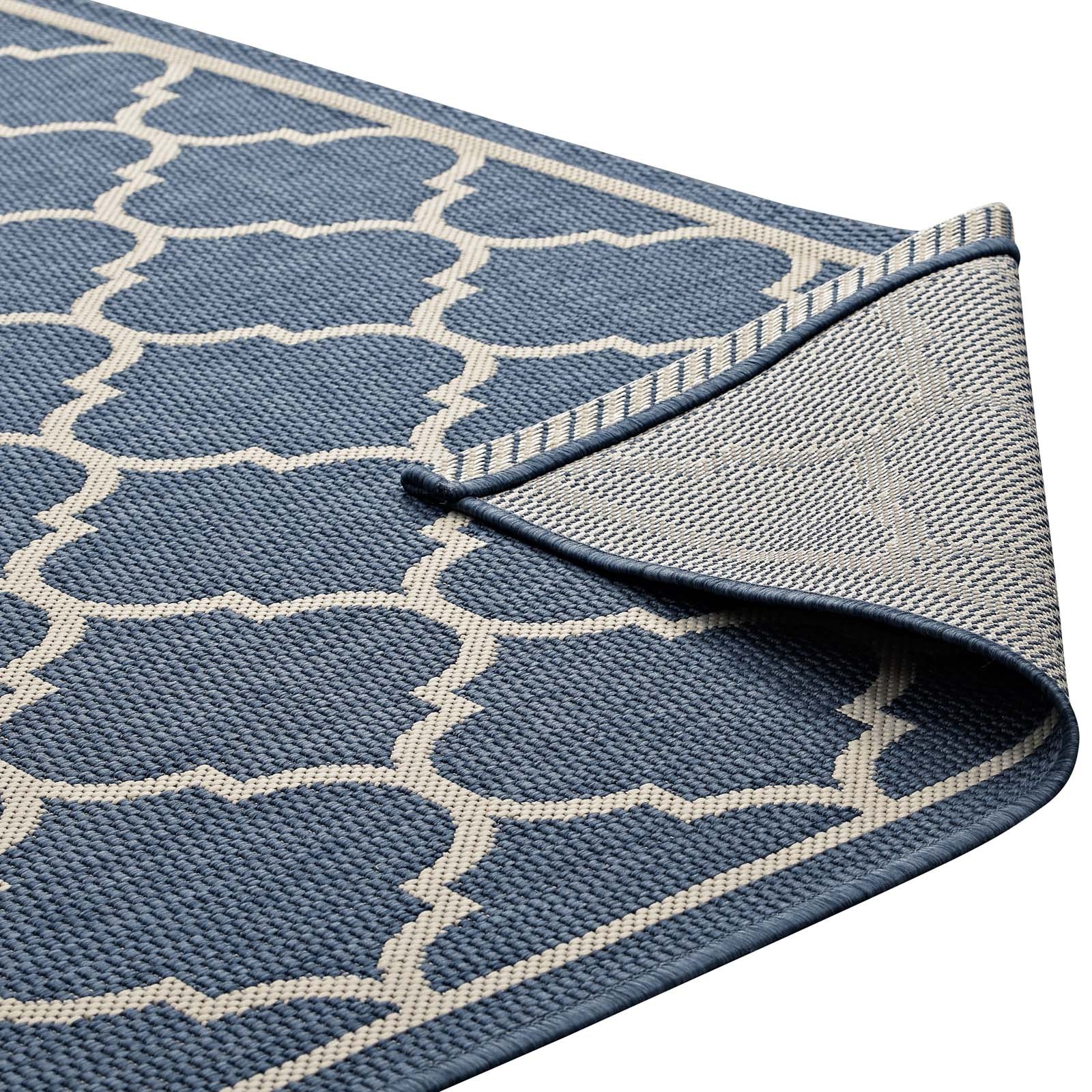 Avena Moroccan Quatrefoil Trellis 9x12 Indoor and Outdoor Area Rug By Modway | Rugs | 