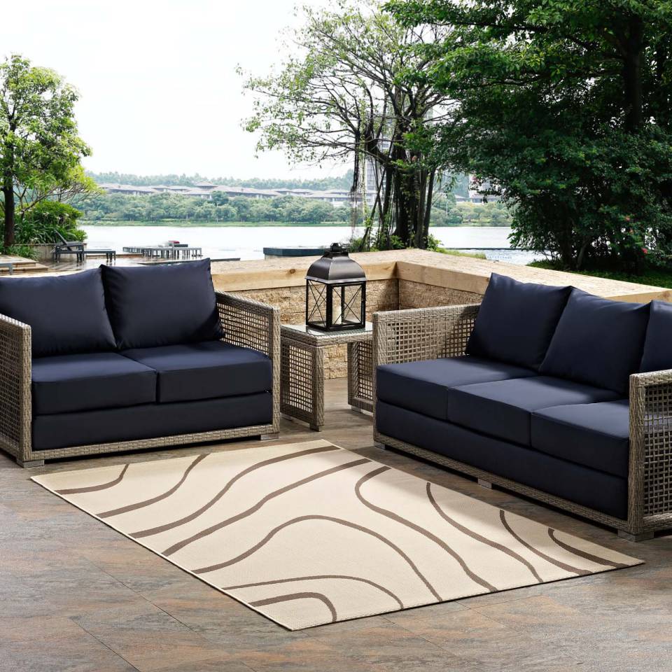 Modway Surge Swirl Abstract 8x10 Indoor and Outdoor Area Rug | Rugs | Modishstore
