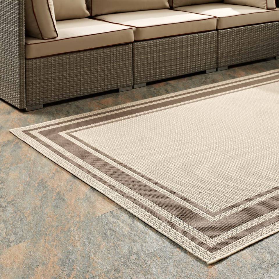 Modway Rim Solid Border 8x10 Indoor and Outdoor Area Rug | Rugs | Modishstore-6