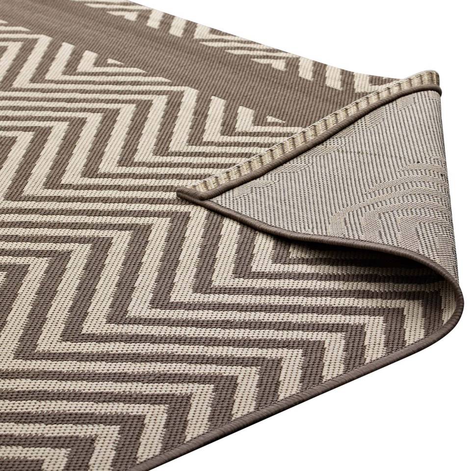 Modway Optica Chevron With End Borders 8x10 Indoor and Outdoor Area Rug | Rugs | Modishstore-5