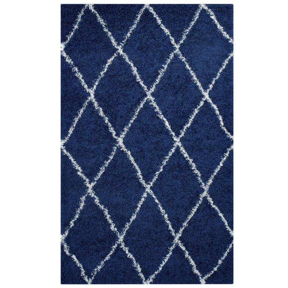Modway Toryn Diamond Lattice 5x8 Shag Area Rug | Rugs | Modishstore-2