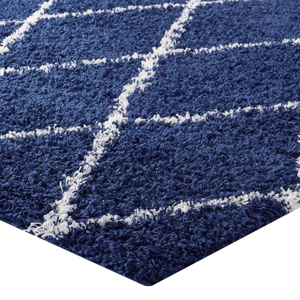 Modway Toryn Diamond Lattice 5x8 Shag Area Rug | Rugs | Modishstore-4