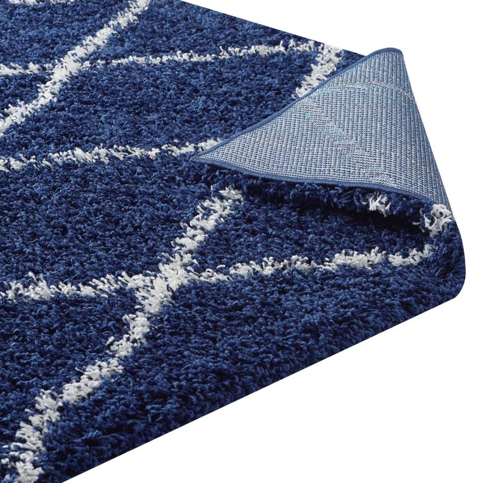 Modway Toryn Diamond Lattice 5x8 Shag Area Rug | Rugs | Modishstore-5