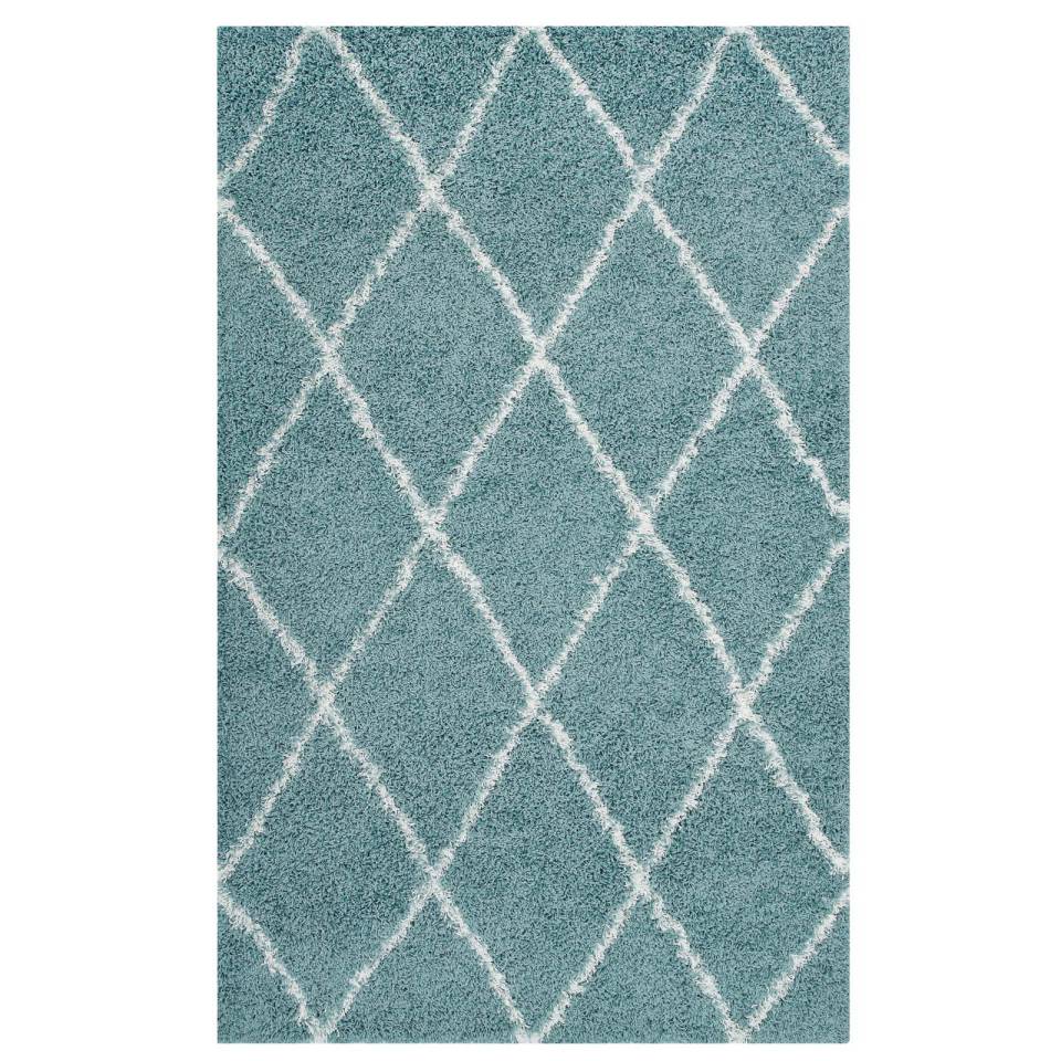 Modway Toryn Diamond Lattice 5x8 Shag Area Rug | Rugs | Modishstore-11