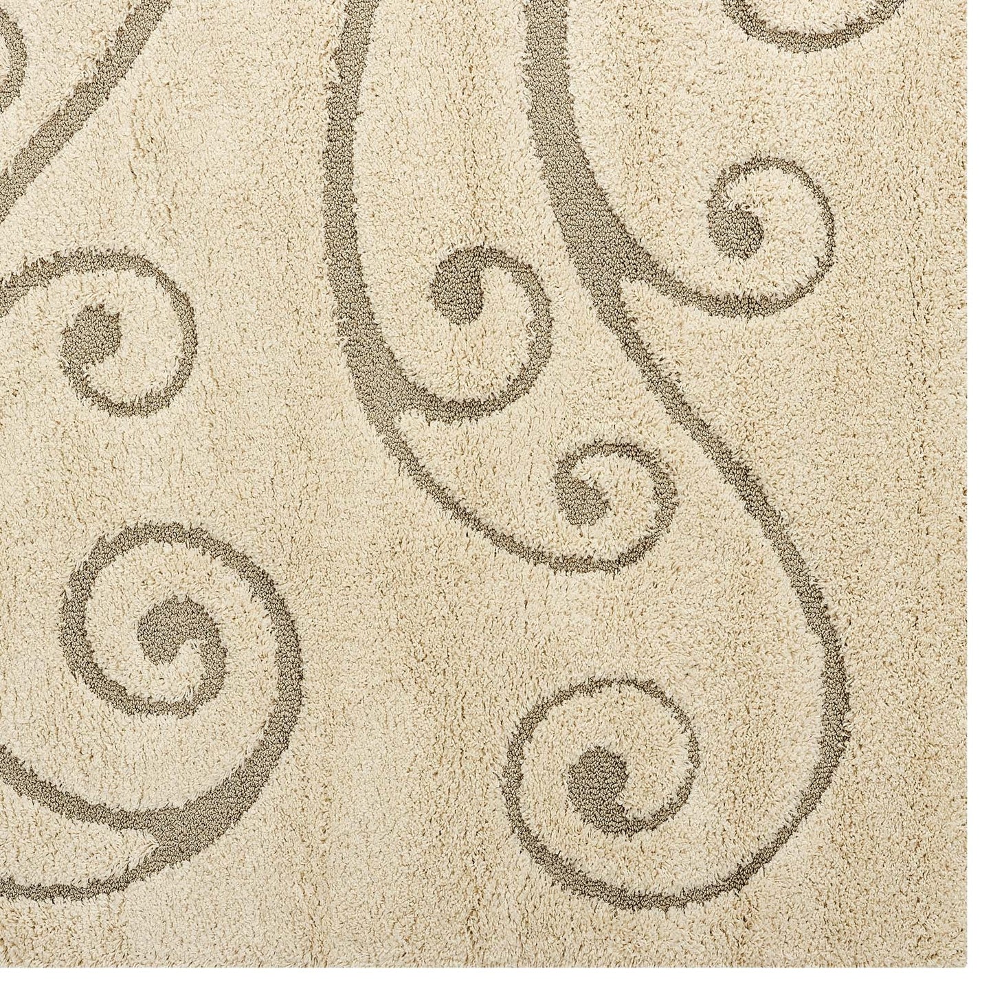 Modway Jubilant Sprout Scrolling Vine 5x8 Shag Area Rug | Rugs | Modishstore-2