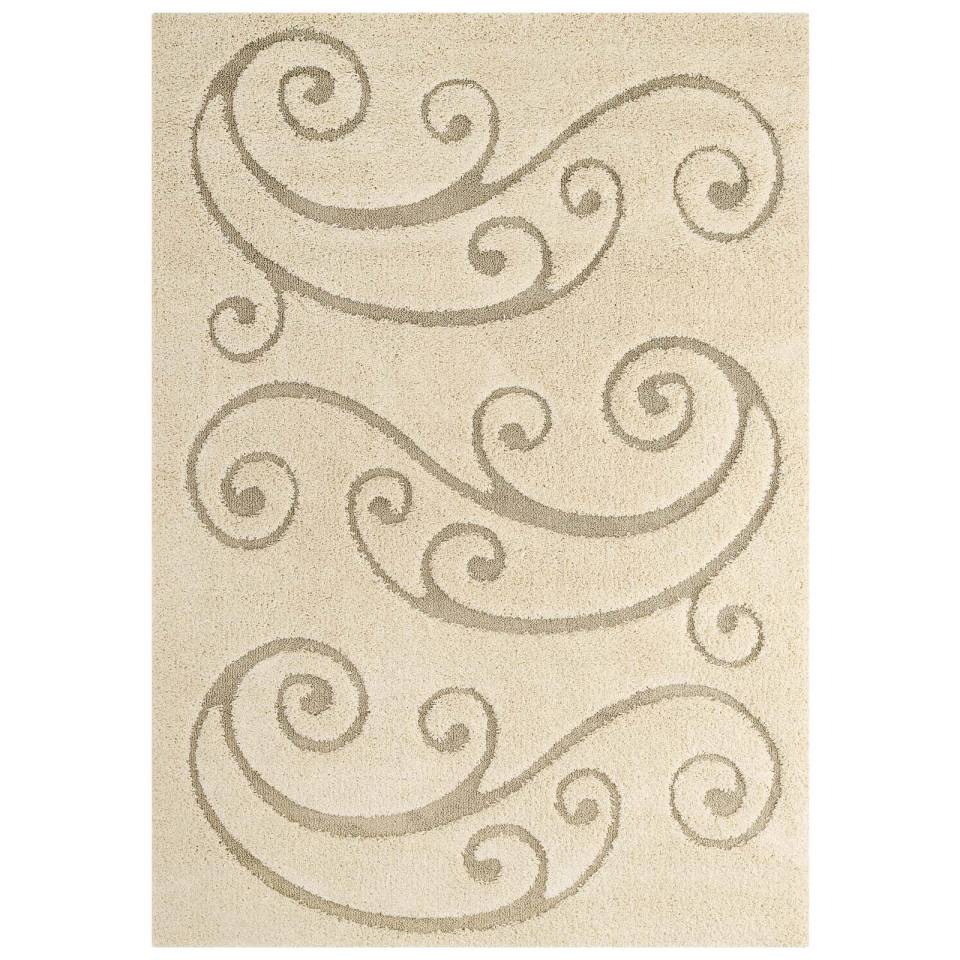 Modway Jubilant Sprout Scrolling Vine 8x10 Shag Area Rug | Rugs | Modishstore-2