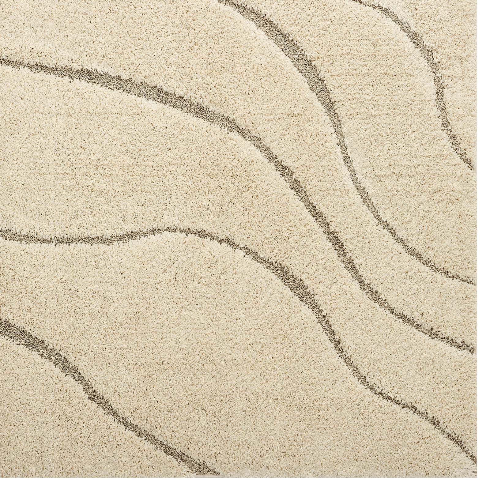 Modway Jubilant Abound Abstract Swirl 5x8 Shag Area Rug | Rugs | Modishstore-2
