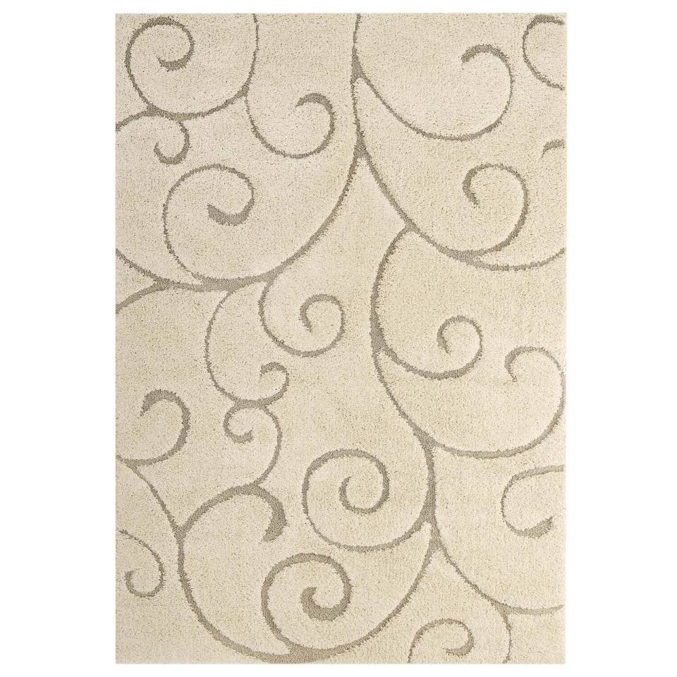 Modway Jubilant Burgeon Scrolling Vine 5x8 Shag Area Rug | Rugs | Modishstore-2