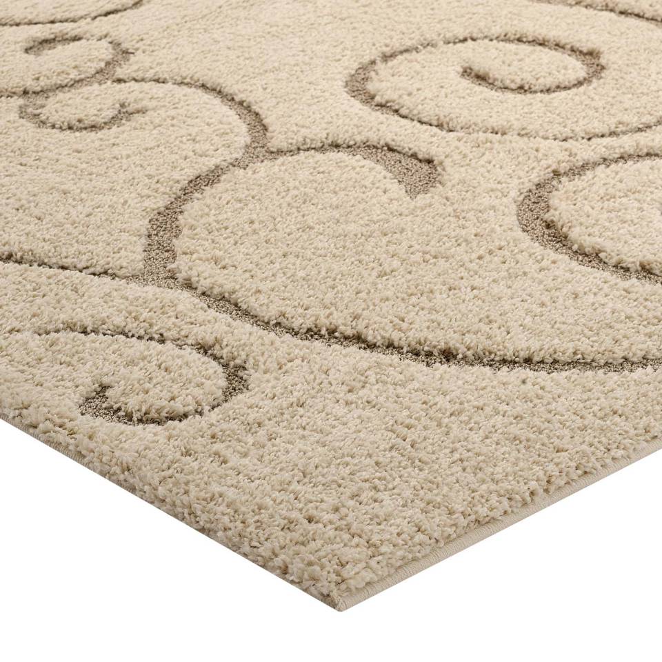 Modway Jubilant Burgeon Scrolling Vine 5x8 Shag Area Rug | Rugs | Modishstore-4