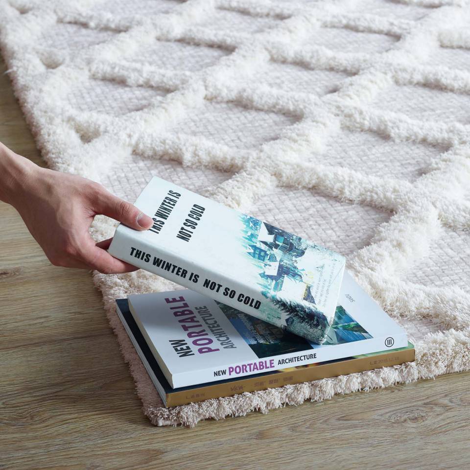 Modway Whimsical Regale Abstract Moroccan Trellis 5x8 Shag Area Rug | Rugs | Modishstore-6