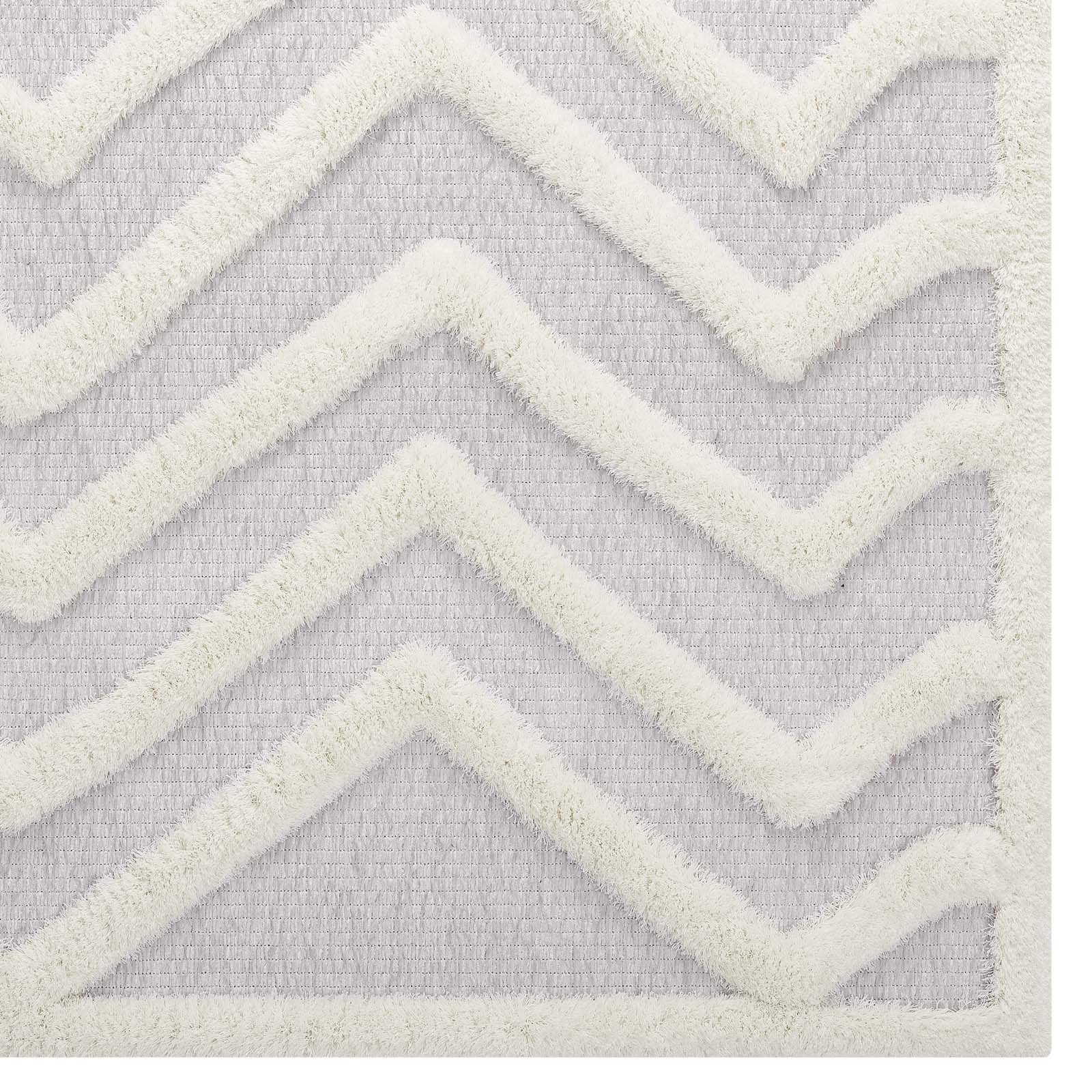 Modway Whimsical Pathway Abstract Chevron 5x8 Shag Area Rug | Rugs | Modishstore-2