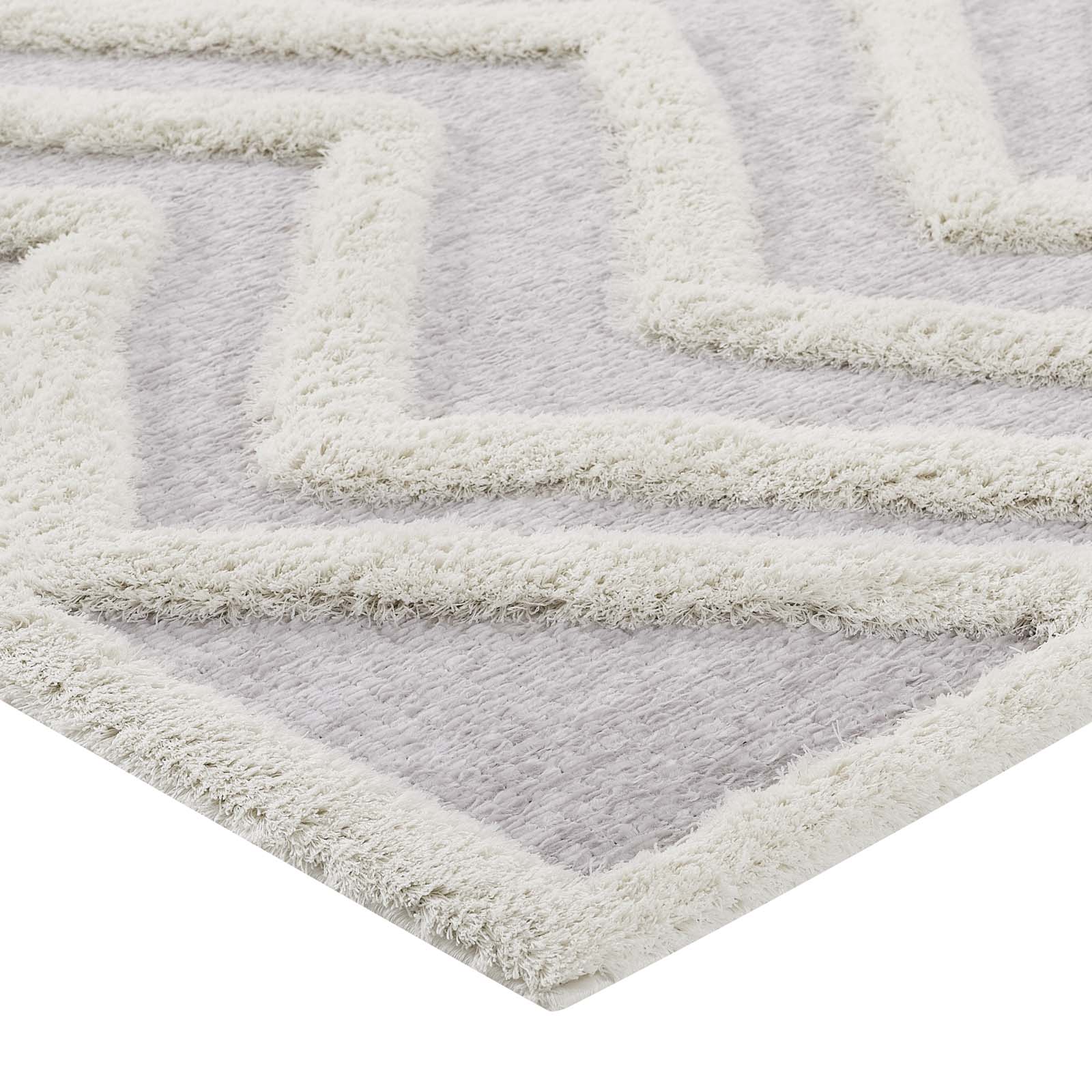 Modway Whimsical Pathway Abstract Chevron 5x8 Shag Area Rug | Rugs | Modishstore-3