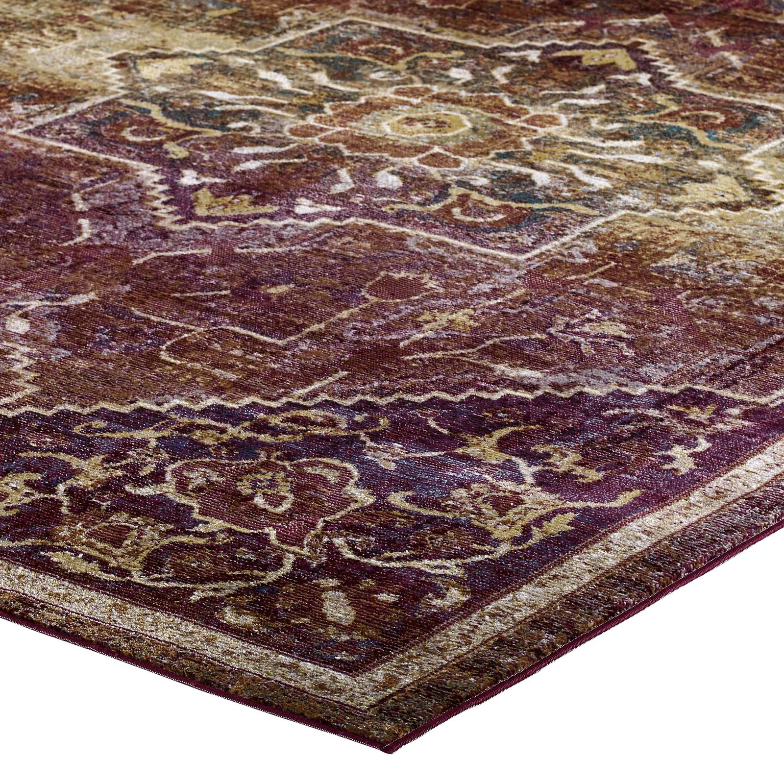 Modway Success Kaede Transitional Distressed Vintage Floral Persian Medallion 4x6 Area Rug | Rugs | Modishstore-3