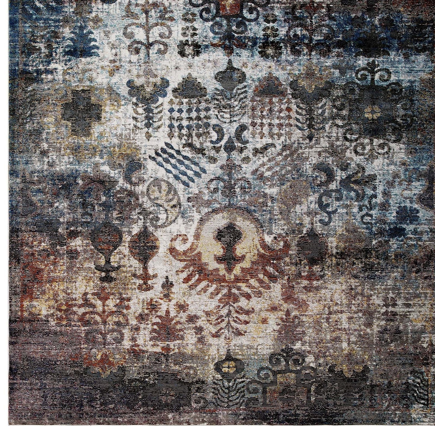 Modway Success Tahira Transitional Distressed Vintage Floral Moroccan Trellis 5x8 Area Rug | Rugs | Modishstore-2