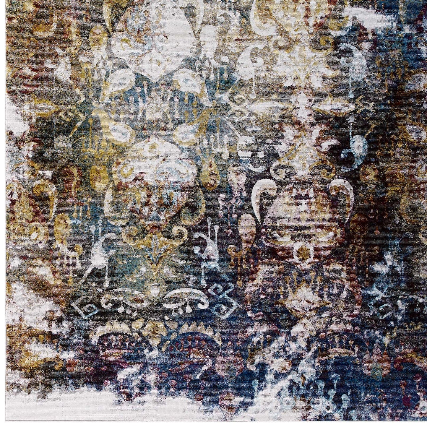 Modway Success Jayla Transitional Distressed Vintage Floral Moroccan Trellis 4x6 Area Rug | Rugs | Modishstore-2