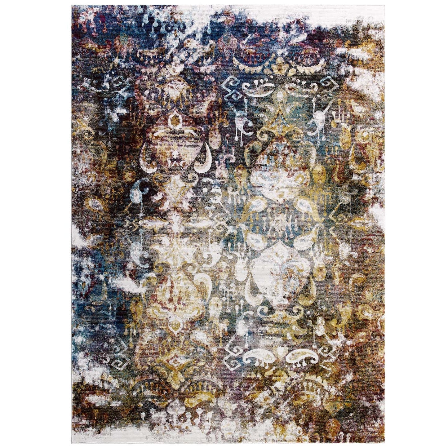 Modway Success Jayla Transitional Distressed Vintage Floral Moroccan Trellis 5x8 Area Rug | Rugs | Modishstore