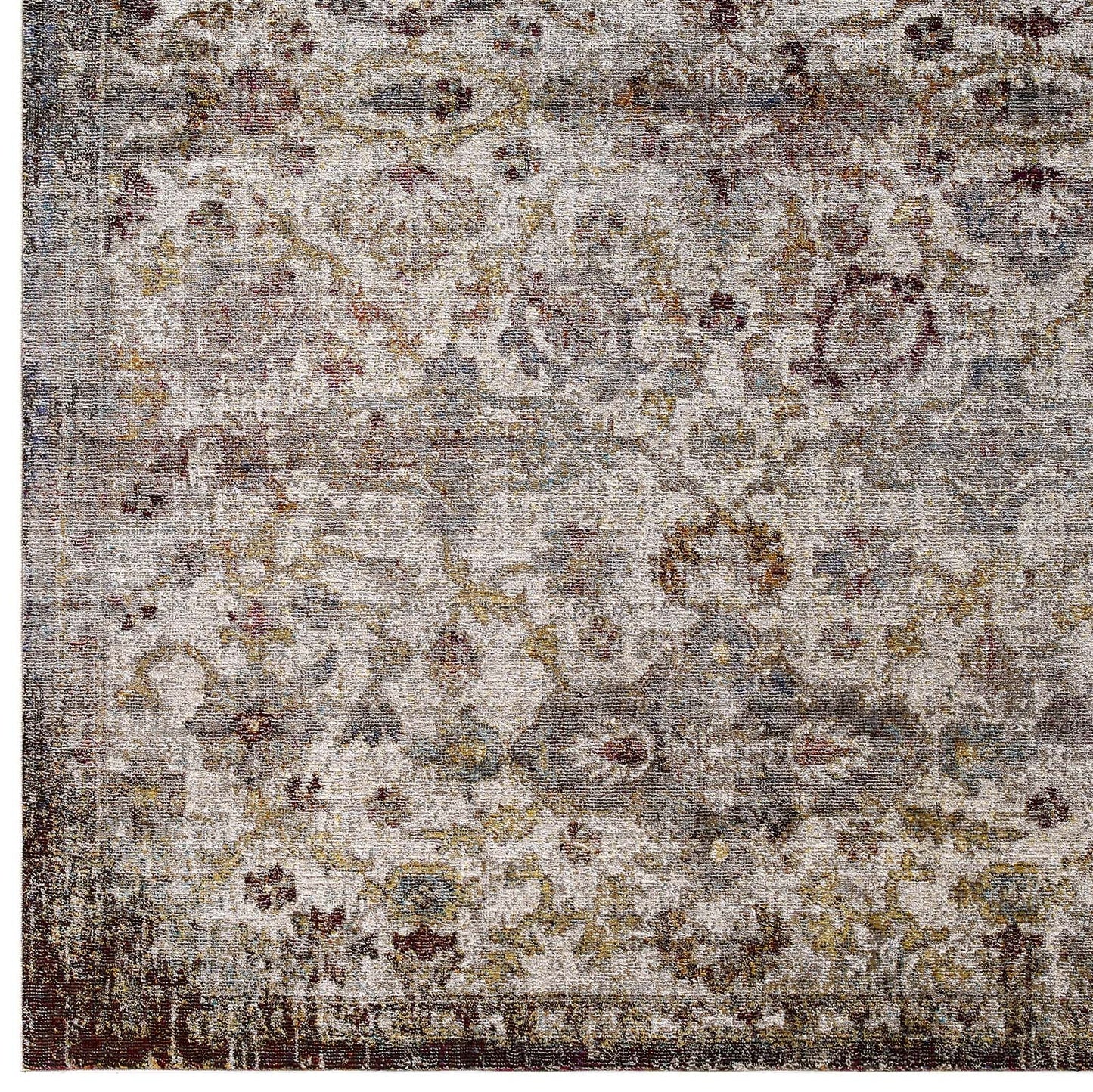 Modway Success Kaede Distressed Vintage Floral Moroccan Trellis 4x6 Area Rug | Rugs | Modishstore-2