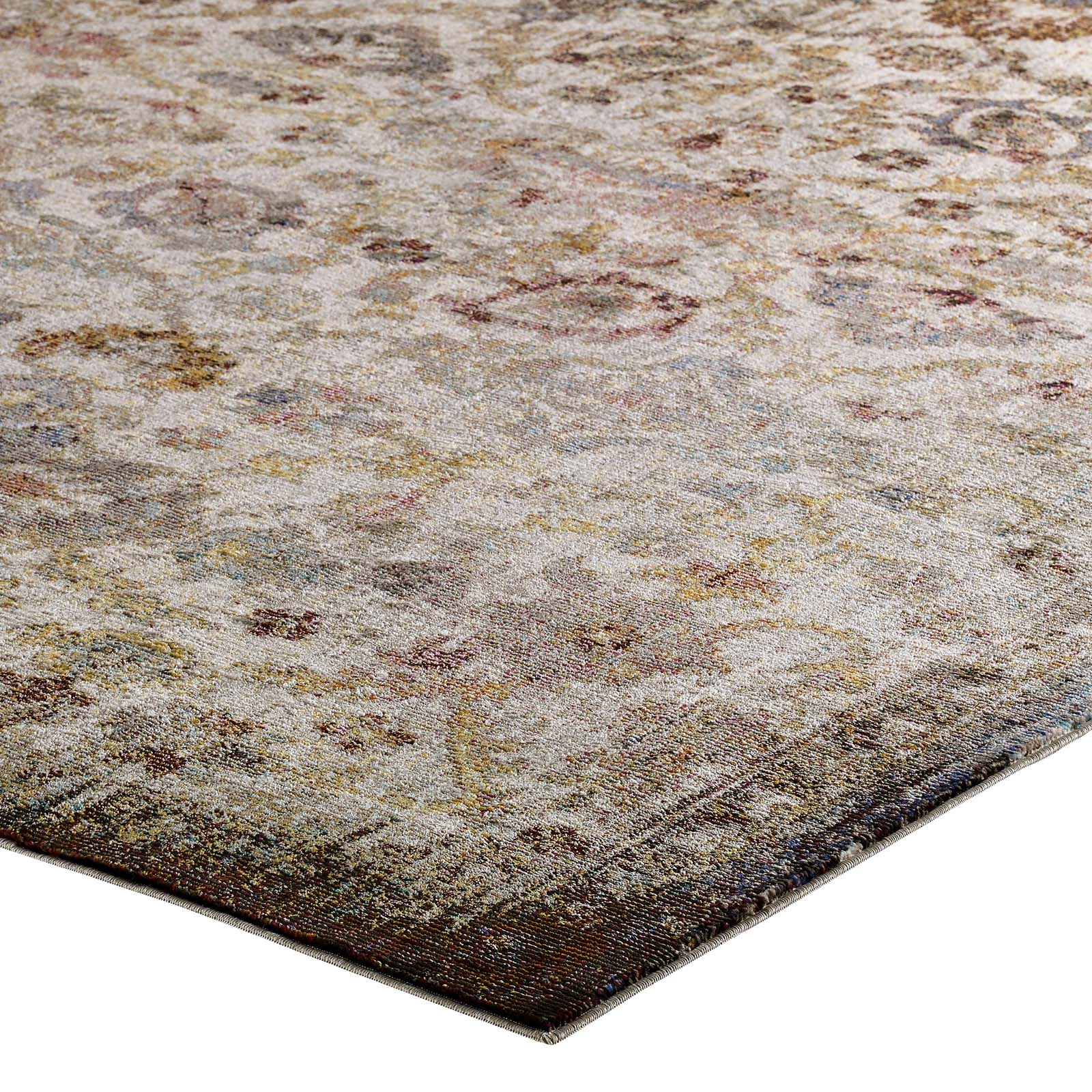 Modway Success Kaede Distressed Vintage Floral Moroccan Trellis 5x8 Area Rug | Rugs | Modishstore-3