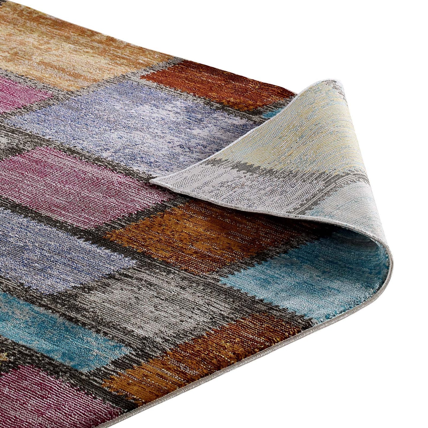 Modway Success Nyssa Abstract Geometric Mosaic 4x6 Area Rug Multicolored